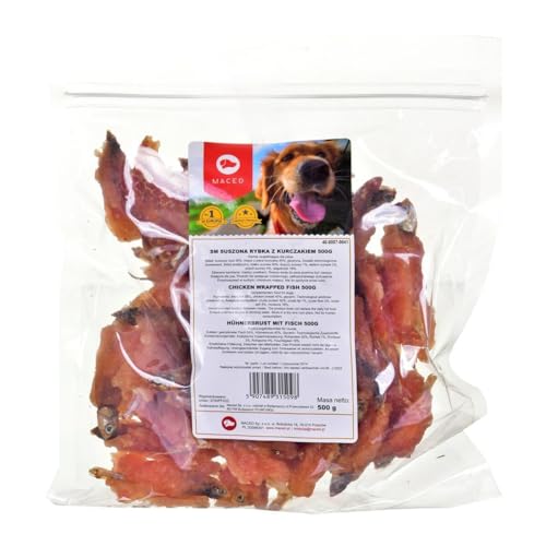 Maced Snack für Hunde Huhn Sardellen 500 g von Maced