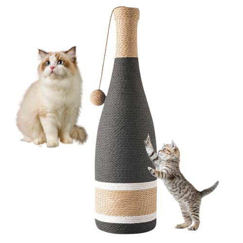 für Indoor-Katzen, hoher mit interaktivem Ball, 60 cm Weinflaschen-Design, multifunktional, Kratzfest, Unterhaltungsspielzeug zum Spielen, Trainieren für Indoor-Katzen, hoher mit interaktivem Ball, 60 cm Weinflaschen-Design, multifunktional, Kratzfest, Unterhaltungsspielzeug zum Spielen, Trainieren von Maciun