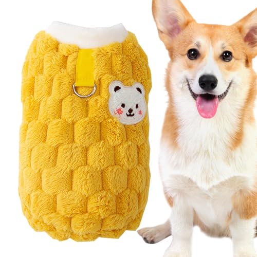 Maciun Hunde-Fleeceweste, Kaltwettermantel, Korallen-Fleece-Hundeweste, Welpenkleidung, Haustierkostüm, Katzen-Outfit für und Winter von Maciun