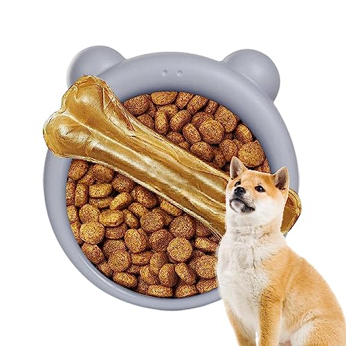 Maciun Hundenapf Futternäpfe Haustier Bloat Stop Futternapf Roung Form Slow Feeder Dog Bowl Lick Pad Kiste Training Bowl für Butter, Leckereien Joghurt, Bolognese von Maciun