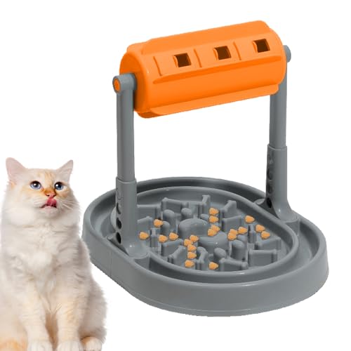 Maciun Interaktives Haustierfutter-Rollenspielzeug, rollendes Haustier-Puzzle-Spielzeug – verstellbarer Futternapf für Hunde und Katzen, langsames Futter für Haustiere, Kätzchen, Hunde, Katzen von Maciun