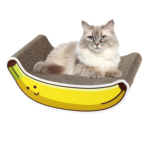 Maciun Kratzmatte für Katzen, -Kratzspielzeug für den Innenbereich, Bananen-, Zwiebel- und Karottenform, Katzenkratzer für drinnen von Maciun