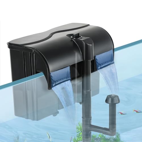 Maciun Leiser Aquariumfilter – mehrstufiger Fisch-Aquariumfilter mit einstellbarem Wasserfluss, multifunktionale Filterpumpe für Zuhause, Arbeitsplatz, Fischgeschäft von Maciun