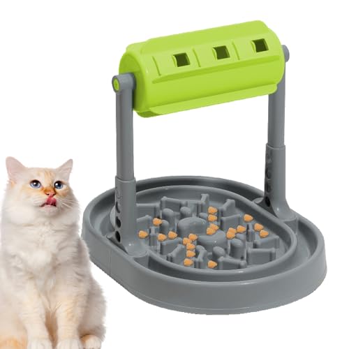 Maciun Pet Rolling Slow Feeder – Interaktives rollendes Haustierspielzeug, verstellbarer Futternapf für Hunde und Katzen, langsames Futter für Haustiere, Kätzchen, Hunde, Katzen von Maciun