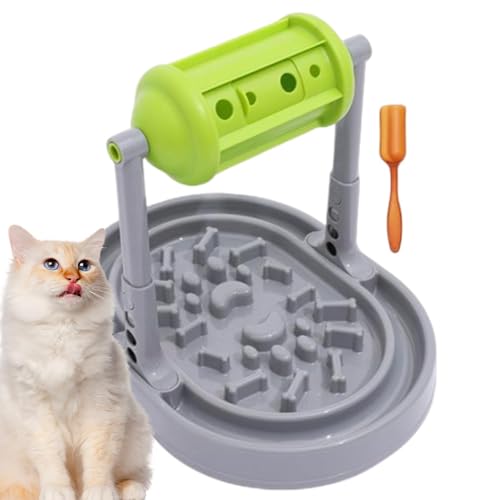 Maciun Pet Rolling Slow Feeder – Interaktives rollendes Haustierspielzeug, verstellbarer Futternapf für Hunde und Katzen, langsames Futter für Haustiere, Kätzchen, Hunde, Katzen von Maciun