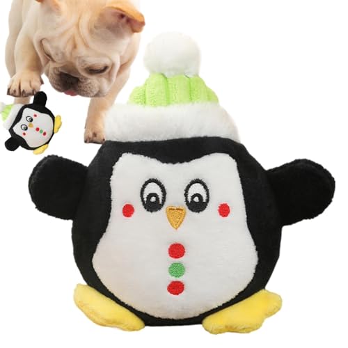 Quietschendes Hundespielzeug – Chattering Christmas Theme Chew Plüsch Interaktives Hundespielzeug, Chattering Christmas Thema Kauspielzeug, Komfort-Spielzeug für Verhaltenstraining für kleine Quietschendes Hundespielzeug – Chattering Christmas Theme Chew Plüsch Interaktives Hundespielzeug, Chattering Christmas Thema Kauspielzeug, Komfort-Spielzeug für Verhaltenstraining für kleine von Maciun