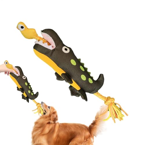 Quietschendes Hundespielzeug – Plüschpuppe in Tierform, interaktives Hundespielzeug zum Werfen, Beißen und Werfen Quietschendes Hundespielzeug – Plüschpuppe in Tierform, interaktives Hundespielzeug zum Werfen, Beißen und Werfen von Maciun