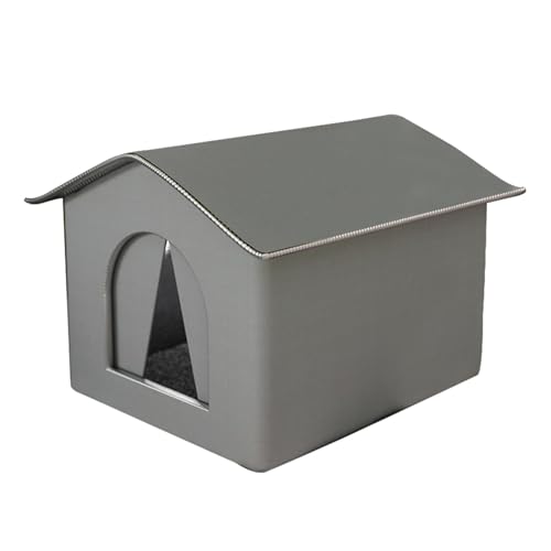 Pet Outdoor Hou Se, Katzenhaus Hundehaus Haustier Outdoor Katzenhaus Isoliert Wasserdicht Outdoor Haustiere Haus Warm Oxford Wetterfest Streunende Hunde und Katzen Unterschlupf Outdoor Höhle von Maciun