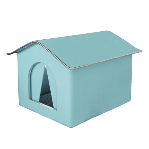 Pet Outdoor Hou Se, Katzenhaus Hundehaus Haustier Outdoor Katzenhaus Isoliert Wasserdicht Outdoor Haustiere Haus Warm Oxford Wetterfest Streunende Hunde und Katzen Unterschlupf Outdoor Höhle von Maciun