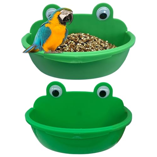 Vogelschalen für Käfig, Innenkäfig, Vogelfutterstation – Lovebird-Bewässerungsbehälter, spritzwassergeschützte -Badeschale für Aras, Nymphensittiche, Sittiche Vogelschalen für Käfig, Innenkäfig, Vogelfutterstation – Lovebird-Bewässerungsbehälter, spritzwassergeschützte -Badeschale für Aras, Nymphensittiche, Sittiche von Maciun