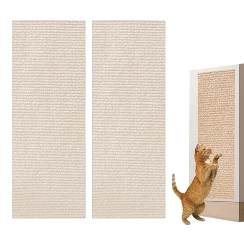 2 Stück Katzenkratzmatte, Kratzfester Möbelschutz, Katzenkratzmatte Für Die Wand, Katzenkratzpad Für Katzen, Schutz Für Bett Und Sofa (Beige,40x100cm) von Mafagwre