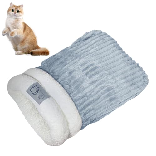 Mafagwre Katzenschlafsack, Winterschlafsack Schlafsack Für Katzen - Warmer Haustierschlafsack, Selbstwärmendes Katzennestbett Für Den Innenbereich, Haustier-Kuschelsack Für Kätzchenwelpen (L) von Mafagwre