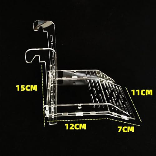 Mafagwre Sonnenplattform Für Schildkröten, Transparente Acryl-Plattform Für Schildkrötenbecken, Schildkrötenbeckenzubehör Für Kleine Wasserreptilien, Kletterregal, Schwimmendes Dekor Mit Saugnapf (S) von Mafagwre