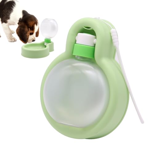 Tragbare, Faltbare Wasserflasche Für Haustiere, Auslaufsichere Trinkflasche Für Hunde Mit Napf, Für Spaziergänge Mit Dem Haustier, Reisen Und Wandern (500 Ml) (Grün) von Mafagwre