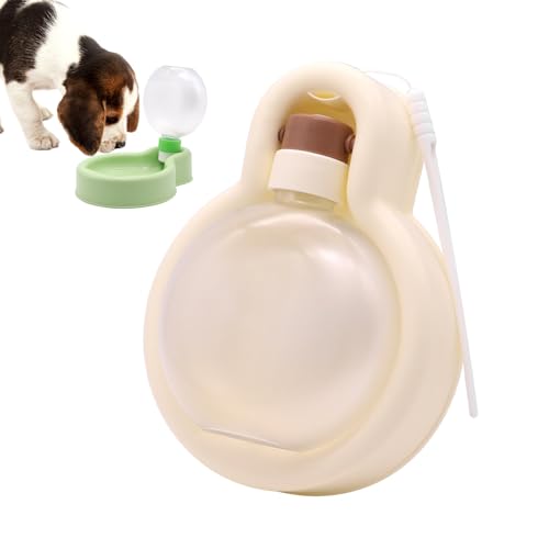 Tragbare, Faltbare Wasserflasche Für Haustiere, Auslaufsichere Trinkflasche Für Hunde Mit Napf, Für Spaziergänge Mit Dem Haustier, Reisen Und Wandern (500 Ml) (Weiß) von Mafagwre