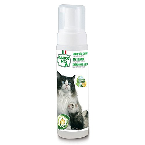 MA-FRA, Trockenshampoo für Katzen und Frettchen, Häufiger Gebrauch, Shne Ausspülen, mit Neemöl, Duft nach Zitronengras, 250 ml von Mafra