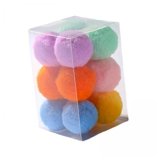 MagiDeal 2X 12 STÜCKE Katzenspielzeugbälle, Katzenbälle 1,4 Zoll Kätzchen Ball Katzenspielspielzeug Indoor Katzen Interaktives Pompon Ball Spielzeug von MagiDeal