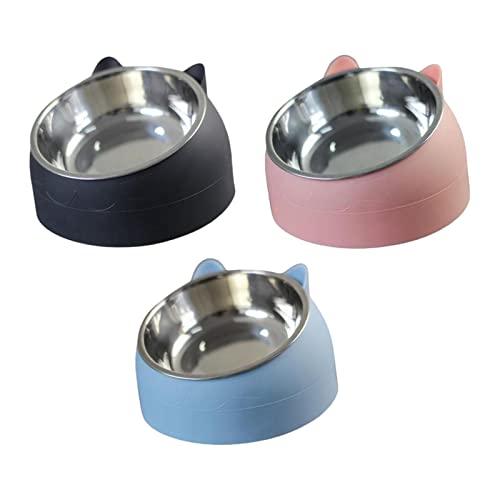 MagiDeal 3X Pet Feeder Erhöhte Futternapf Halsschutznäpfe, Blau und Rosa von MagiDeal