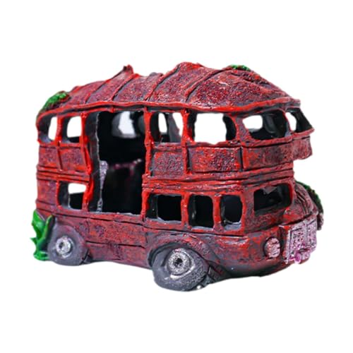 MagiDeal Auto-Wrack-Aquarium-Dekoration, Aquarium-Ornament, einzigartiges Aquarium-Versteck, Höhle, Zuhause, Betta-Höhle, Garnelen-Lebensraum zum Laichen von, Bus von MagiDeal