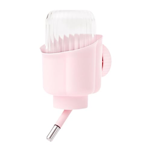 MagiDeal Automatischer Kaninchentränke, Wasserzufuhr, Wasser, tragbar für Käfige, Wassertrinkspender für Kaninchen, kleine Haustiere, ROSA, 350 ml von MagiDeal