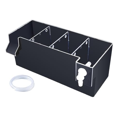 MagiDeal Filterzubehör für Aquarien, transparent, für Wasserfälle von Schildkrötenbecken, Wasserreiniger, Aquarium-Filterbox für kleine Aquarien, Schwarz 24x10.5x10cm von MagiDeal