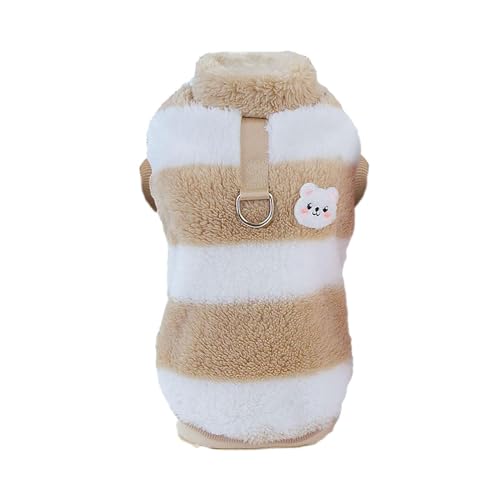 MagiDeal Fleece-Hundemantel, Hunde-Winterjacke, Cosplay-Kleidung, Foto-Requisiten, Weste, Hunde-Wintermantel für Parkpartys, Picknicks, braun L von MagiDeal