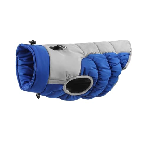 MagiDeal Fleece-Hundemantel, Hunde-Winterjacken, verstellbare Kleidung für kaltes Wetter mit Schnallenbekleidung, Schneeanzug für Park-Spaziergänge, blau 3XL von MagiDeal