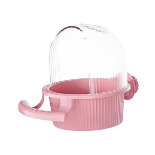 MagiDeal Futternapf für Vögel, Wasserspender für Papageien, hängender Futterspender für Vögel, Futternapf für die Terrasse im Freien, Rosa von MagiDeal