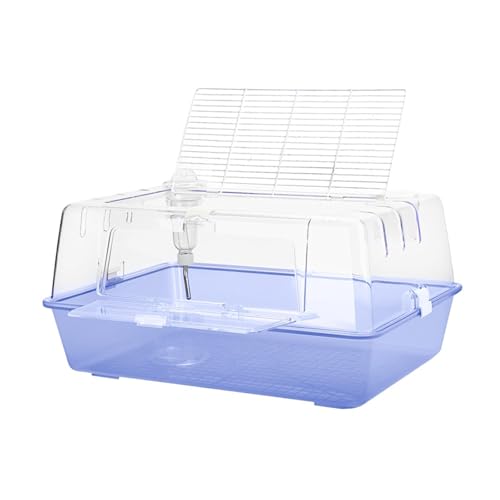 MagiDeal Großer Hamsterkäfig, Kleintierkäfig, süßer Lebensraum für kleine Haustiere, Mäuse, Rennmäuse, Ratten mit transparenten Seiten, Meerschweinchenhaus, BLAU von MagiDeal