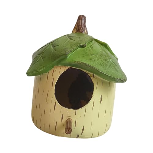 MagiDeal Hängendes Vogelhaus für draußen, Vogelhütte, Vogelhaus, rustikal, dekorativ, Vogelschutz, Gartendekoration für Garten, Hinterhof, Baumzaun von MagiDeal