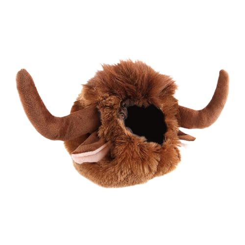 MagiDeal Halloween Stier Haustierkostüm, Haustier Kuhhut mit Ochsenhorn, Foto Requisite, Haustier, Lustige Ochsenhut Perücke für Foto Requisiten, Outdoor, L von MagiDeal