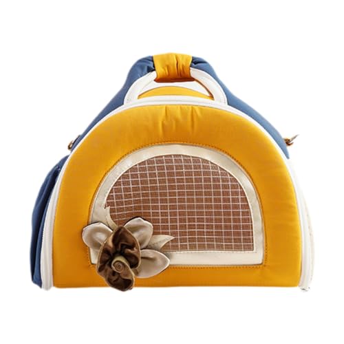 MagiDeal Hamster -Trägertasche, Reisebeutel Kleiner Tierträger Tasche tragbarer atmungsaktives kleines Haustaschen Meerschweinchen -Träger für Hamster, Orange L von MagiDeal