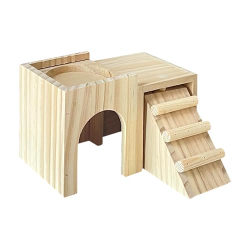 MagiDeal Hamsterhaus, Rennmaushaus-Labyrinth-Kletterspielzeug, lustige Rennmaus-Kammerhütte mit Leiter, Käfigzubehör für Lemming-Hamster von MagiDeal