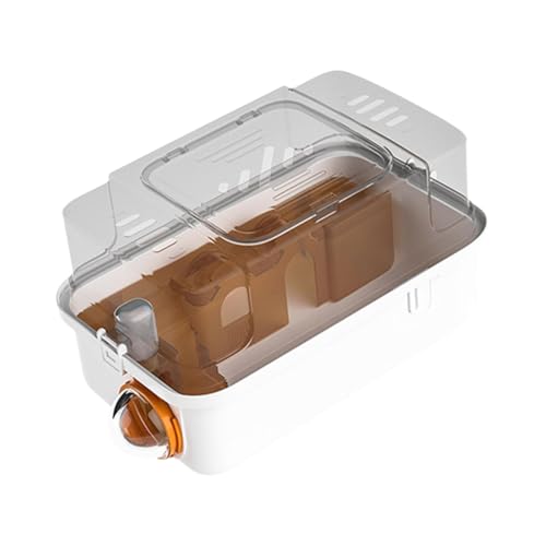 MagiDeal Hamsterkäfig, transparent, atmungsaktiv, großer Lebensraum, Kleintierkäfig für Kleintiere, Kurzkopfgleitbeutler, Kaninchen, Ratten, Rennmäuse, Orange von MagiDeal