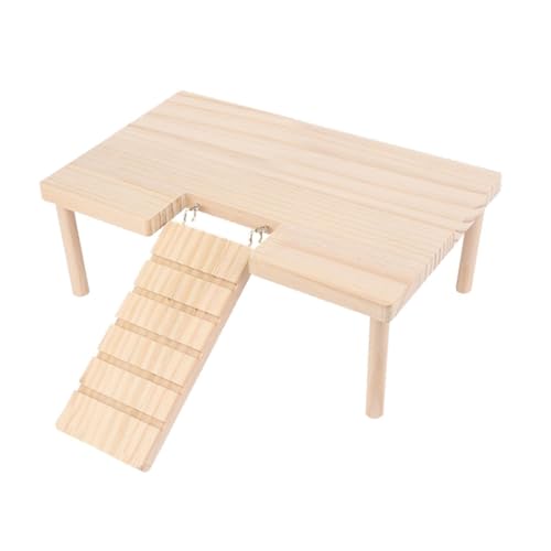 MagiDeal Hamsterplattformen, Hamstertreppe mit Leiter, Holz, Hamstertisch, Lebensraumdekor, Nagetierspielset, Käfigzubehör für Ratten, Chinchillas, L von MagiDeal