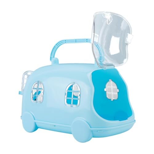 MagiDeal Hamsterträger Käfig Kleine Haustiere Außenträger mit Wasserflasche Kleine Tiere Ausgangsspiel für Gerbil Chinchilla Ratte, Blau von MagiDeal