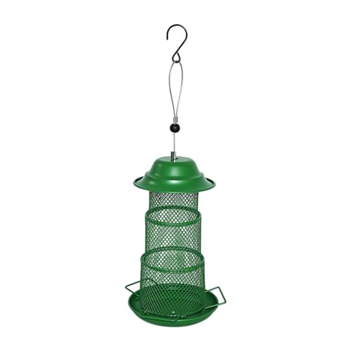 MagiDeal Hanging Vogelfutterläder für Outdoors Gartendekoration Hauswarming Geschenk Einfach zu reinigen Vogelfutter für Bauernhaus Veranda Terrasse, Runden von MagiDeal