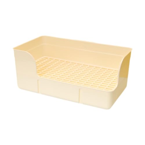 MagiDeal Haustier Kaninchen Müll Töpfchen Zug Pee Pan Tablett Bettpflege Eckstrauder Pfanne für Meerschweinchen Frettchen Hasenratten, Weiß von MagiDeal