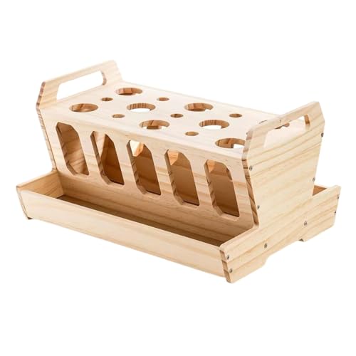 MagiDeal Heu-Futterständer für Kaninchen, Futterhalter für Kleintiere, großer Futterspender aus Holz für, Futterkrippe für Meerschweinchen, von MagiDeal