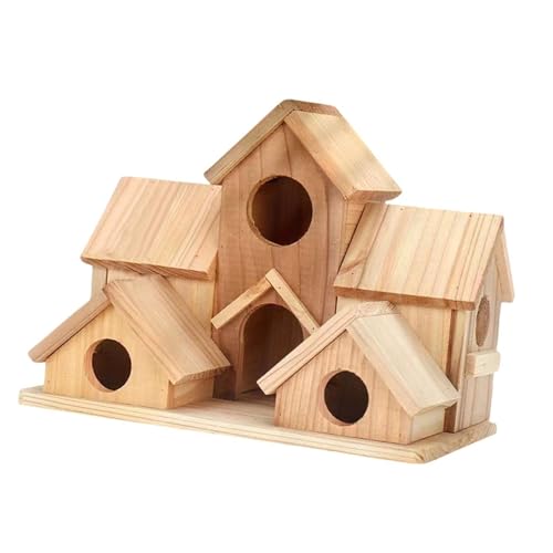 MagiDeal Holz Vogelhaus Hängende Hütte Tierheim Nest für Wrens Robins Papagei von MagiDeal