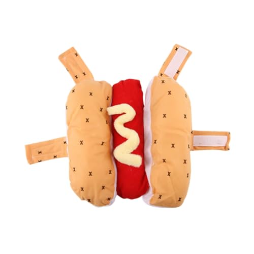 MagiDeal Hunde-Hot-Dog-Kostüm, Haustierbekleidung, Bequeme Welpen-Partykleidung, Haustierkleidung, Halloween-Katzenkleidung für Mottopartys und Feiertage, L von MagiDeal