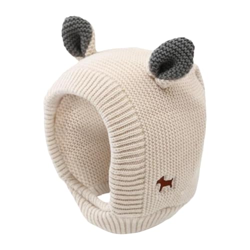 MagiDeal Hunde-Winter-Ohrenschützer, warm, Winddicht, Hals-Ohrenwärmer, Mütze, niedlicher Kapuzenpullover, Hunde-Snood-Ohrenwickel für Haustiere, mittelgroße, Beige von MagiDeal