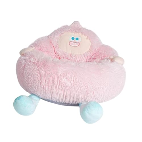 MagiDeal Hundebett, Hundesofa, gemütliche Hundehütte, rutschfeste Unterseite, weicher Tierbedarf, Katzenbetten für Hauskatzen, Haustier-Schlafmatte für kleine, Rosa, L von MagiDeal