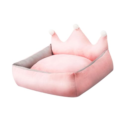 MagiDeal Hundebett, Katzenbetten für Hauskatzen, Haustierkissen, gemütliche Hundehütte, weiches Kätzchenbett, Haustierschlafbett, Hundesofa für kleine und, Rosa, M von MagiDeal