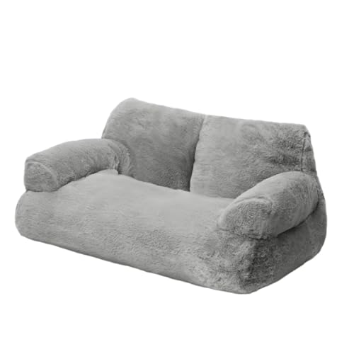 MagiDeal Hundebett-Sofa, weiches, beruhigendes Katzensofa, rutschfest, für alle Jahreszeiten, Moderne Hunde-/Katzencouch, waschbares Katzenbett für Katzen, Gray M von MagiDeal