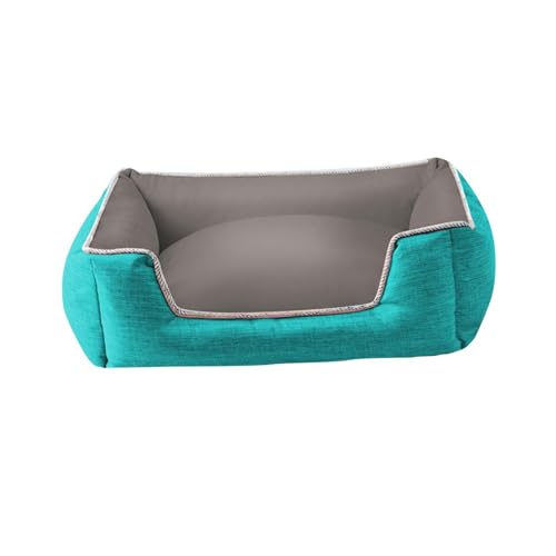 MagiDeal Hundebett Welpensofa Abnehmbarer Bezug Doggy Soft Puppy Bequemes Haustierhaus Katzenbett für Cattery Wohnzimmer Zuhause Schlafzimmer Zwinger, L Blau von MagiDeal