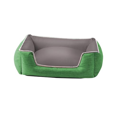 MagiDeal Hundebett Welpensofa Abnehmbarer Bezug Doggy Soft Puppy Bequemes Haustierhaus Katzenbett für Cattery Wohnzimmer Zuhause Schlafzimmer Zwinger, L Grün von MagiDeal