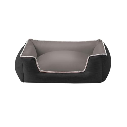 MagiDeal Hundebett Welpensofa Abnehmbarer Bezug Doggy Soft Puppy Bequemes Haustierhaus Katzenbett für Cattery Wohnzimmer Zuhause Schlafzimmer Zwinger, L Schwarz von MagiDeal