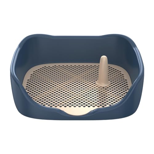 MagiDeal Hundetoilette, Mesh-Gitter-Trainingstoilette für Haustiere, Töpfchenablage für den Innenbereich, Reinigungswerkzeug Mesh-Gitter-Toilette, Blau Mittel von MagiDeal