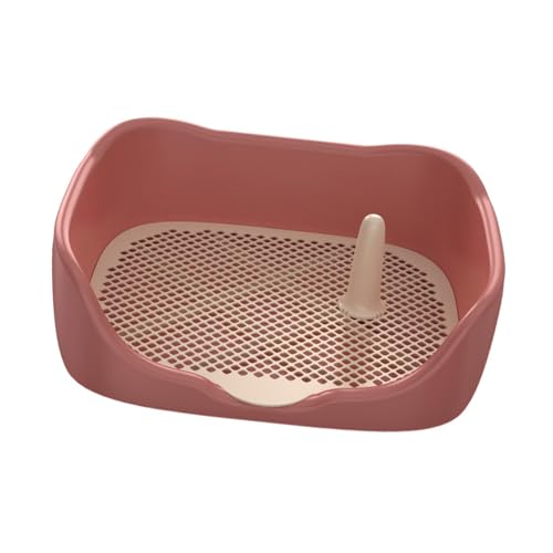 MagiDeal Hundetoilette, Mesh-Gitter-Trainingstoilette für Haustiere, Töpfchenablage für den Innenbereich, Reinigungswerkzeug Mesh-Gitter-Toilette, Rotes Medium von MagiDeal